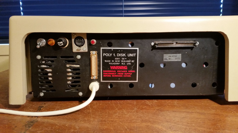 Rear of the Poly 1 disk unit