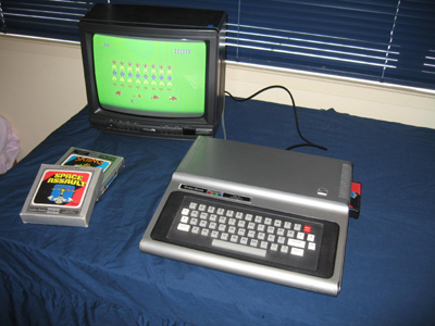 A classic computer showing a classic game