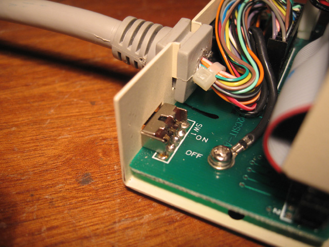 Amiga slimeline drive showing switch