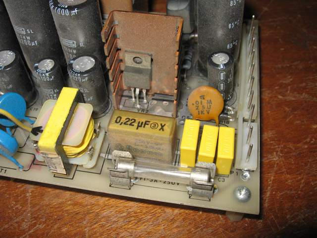 Kaypro II - Fixed capacitors in the PSU