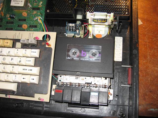 System 80 cassette load showing a strong signal