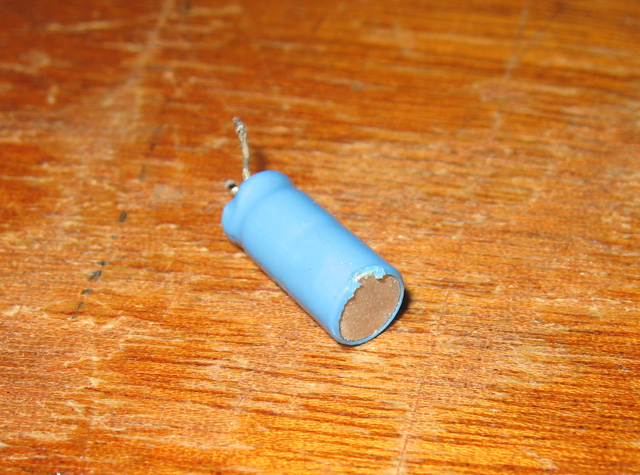 Damaged capacitor
