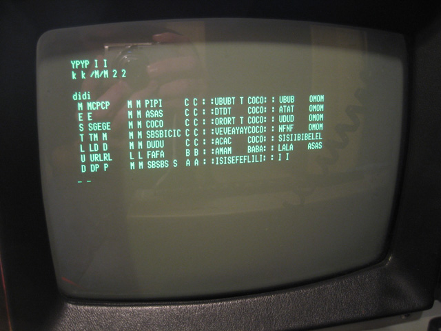 Kaypro II garbage directory