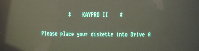 Kaypro no-boot