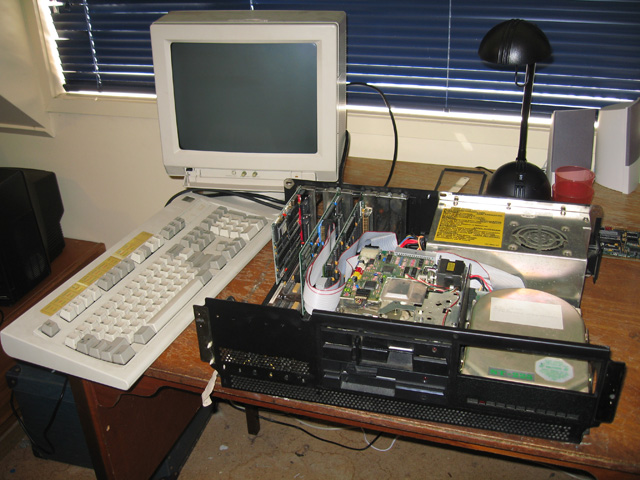 IBM-XT partially reassembled for the drive tests