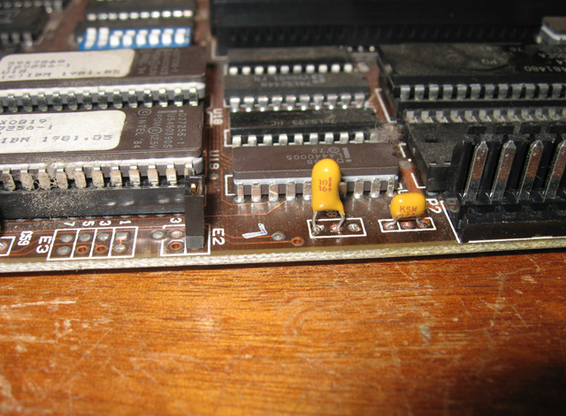 Capacitor replacement snugly in place