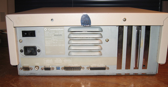 Around the back of a Commodore PC-10 III