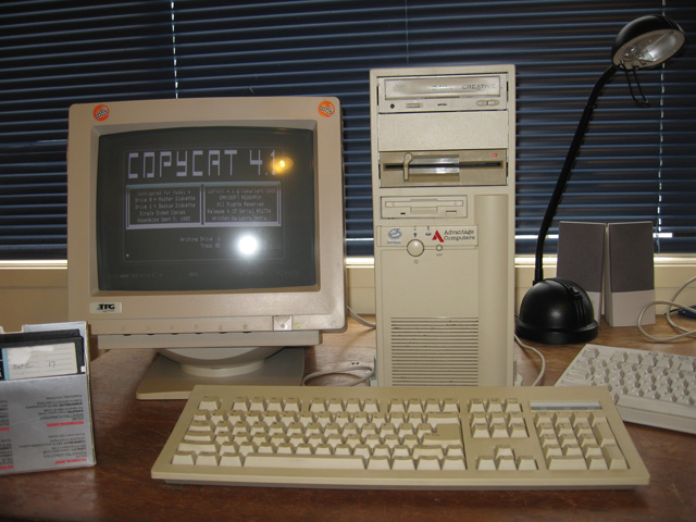 making TRS-80 Model IV disks.  It's ugly but it works!