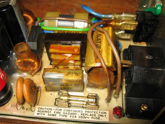Apple IIe PSU blown caps
