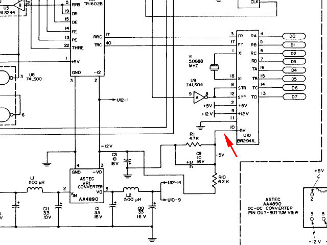 part of the Model 1 circuit diagram