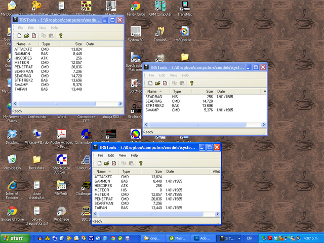 Splitting down a disk image into two using TRS-Tools drag and drop