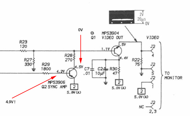 TRS-80 Model 1 video circut
