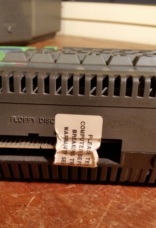 Sticky labels on amstrad ports