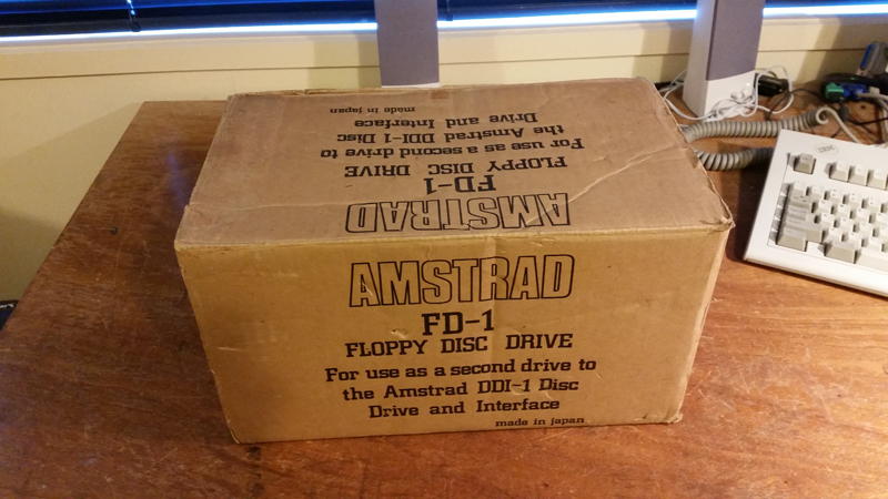 Amstrad external floppy disk drive box