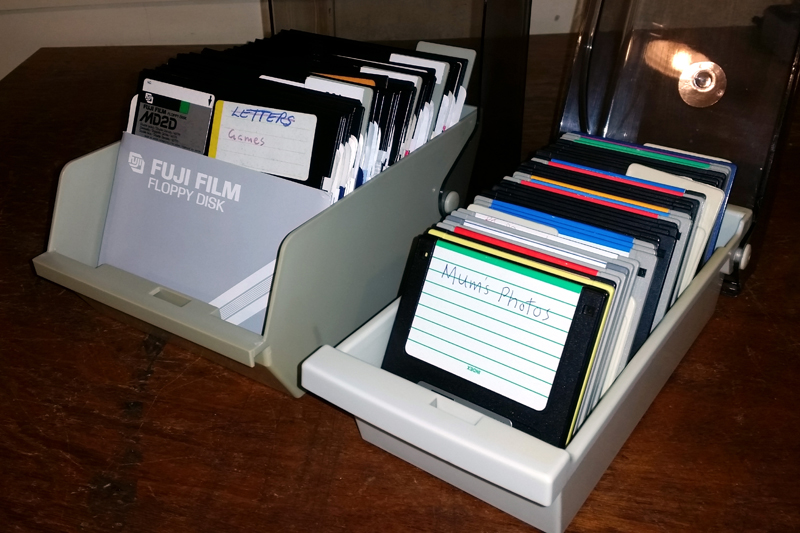 Floppy disk stack