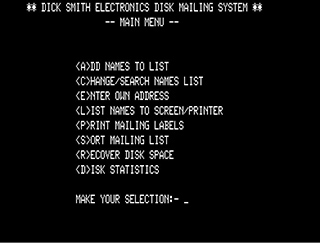 Disk Mailing List